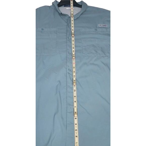 Columbia PFG Tamiami Shirt Mens 3XL Blue Gray Short Sleeve - Picture 5 of 6
